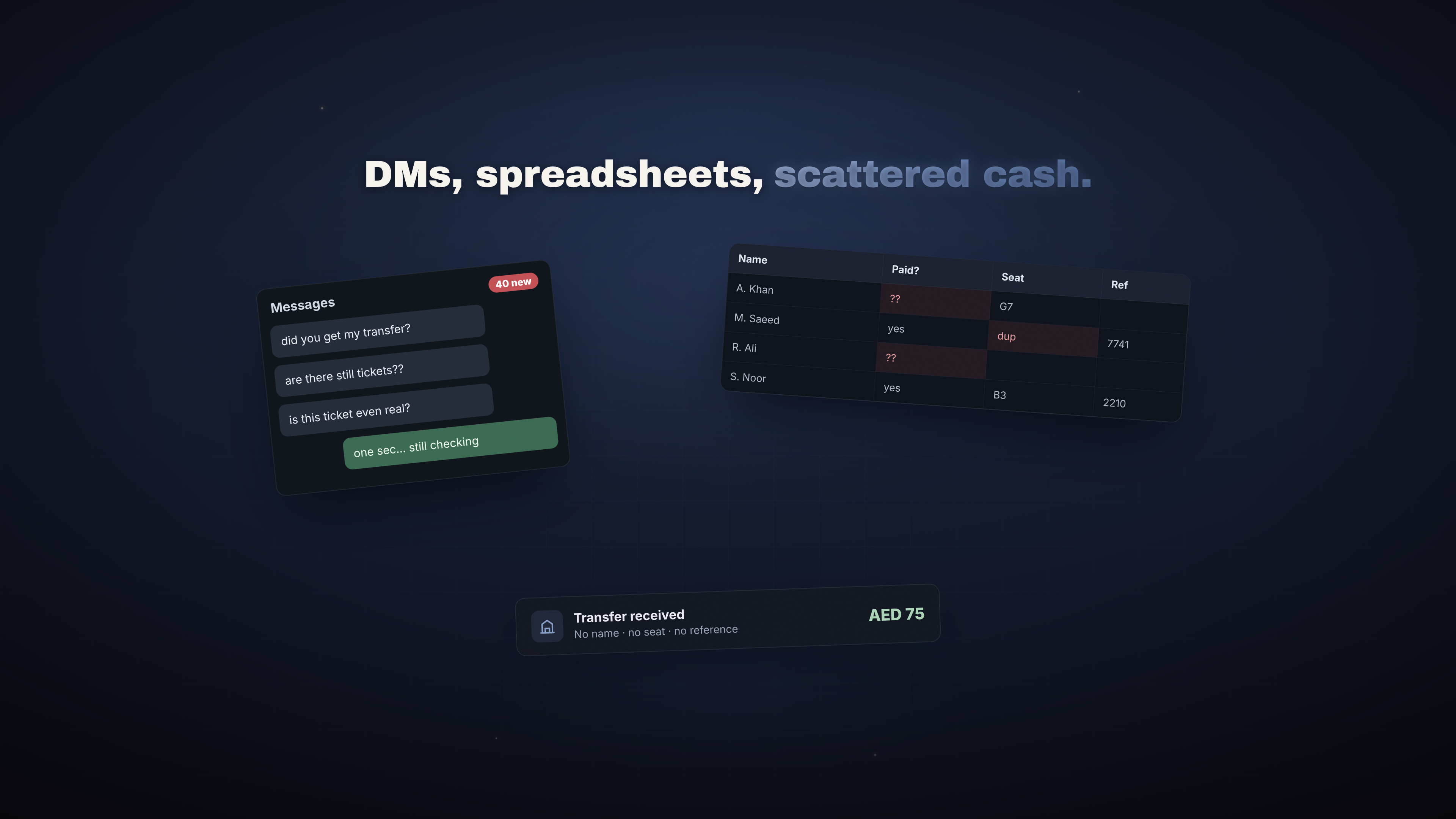Spreadsheet, Google Form and bank transfers