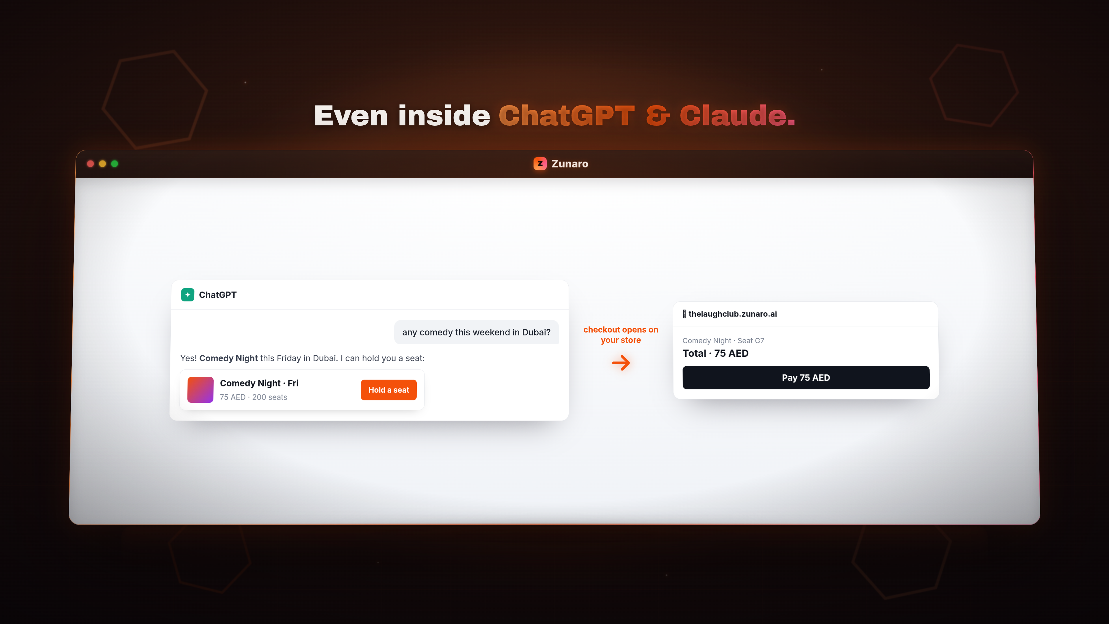 Buyer picks a seat in ChatGPT, checks out on the store