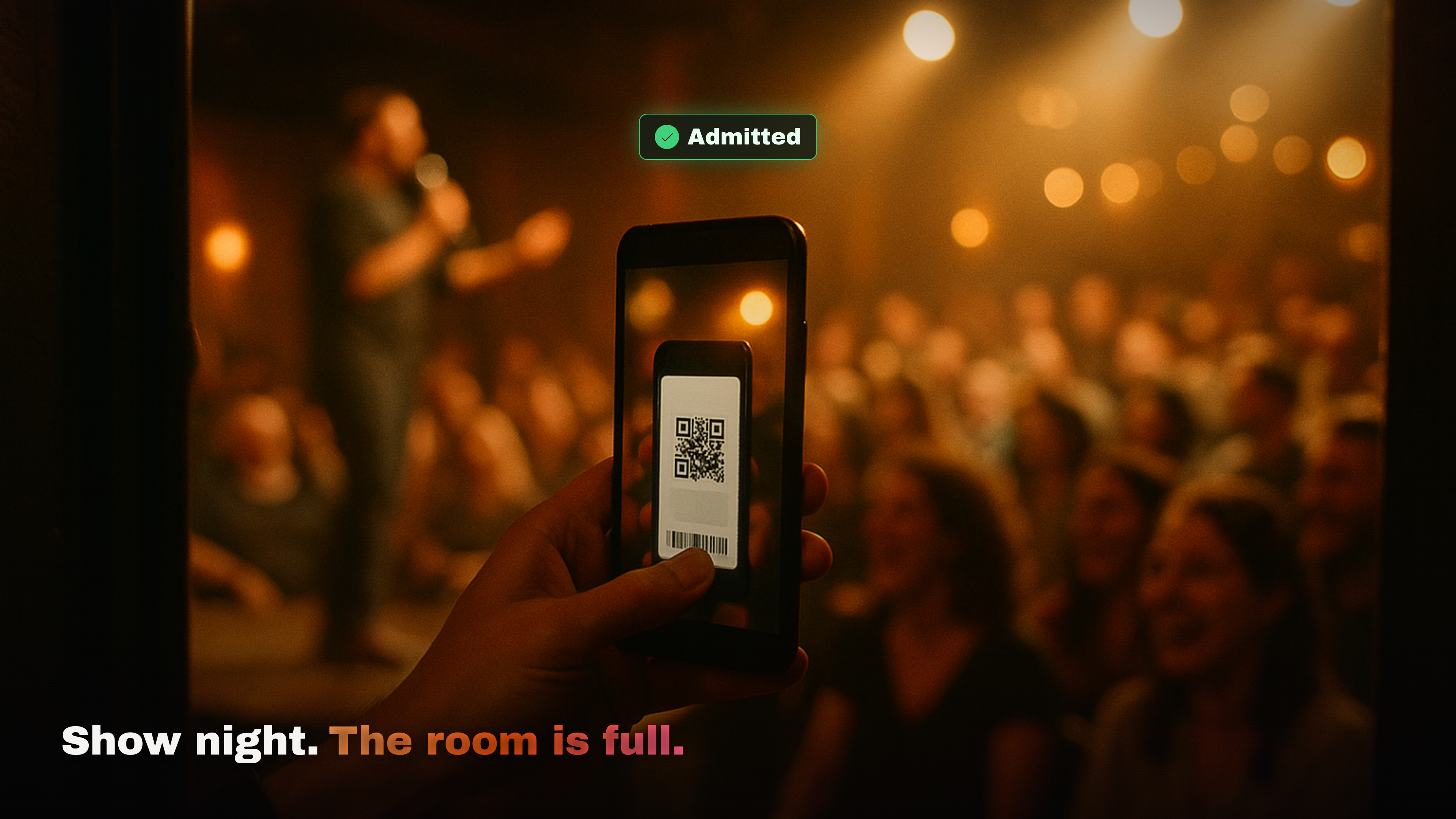 Ticket admitted at the door